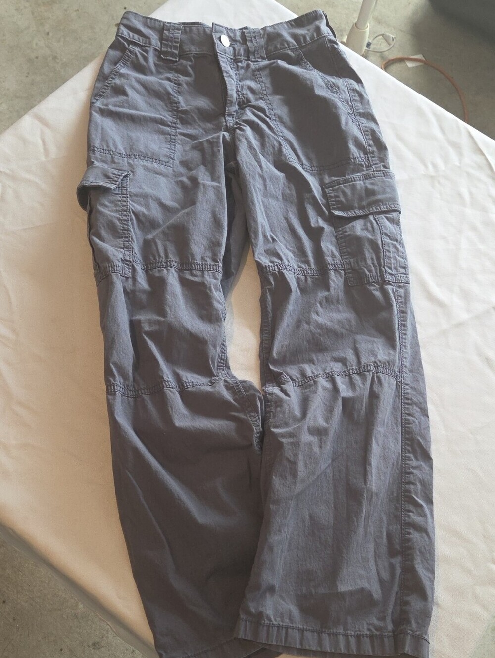 Hollister Straight-Leg Cargo Pants - Slate Gray